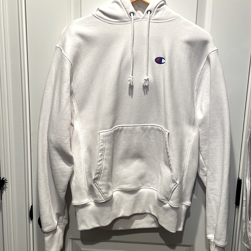 Champion Reverse Weave Hoodie white